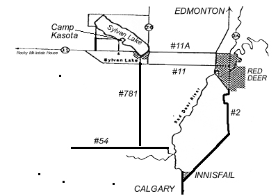 Map to Camp Kasota